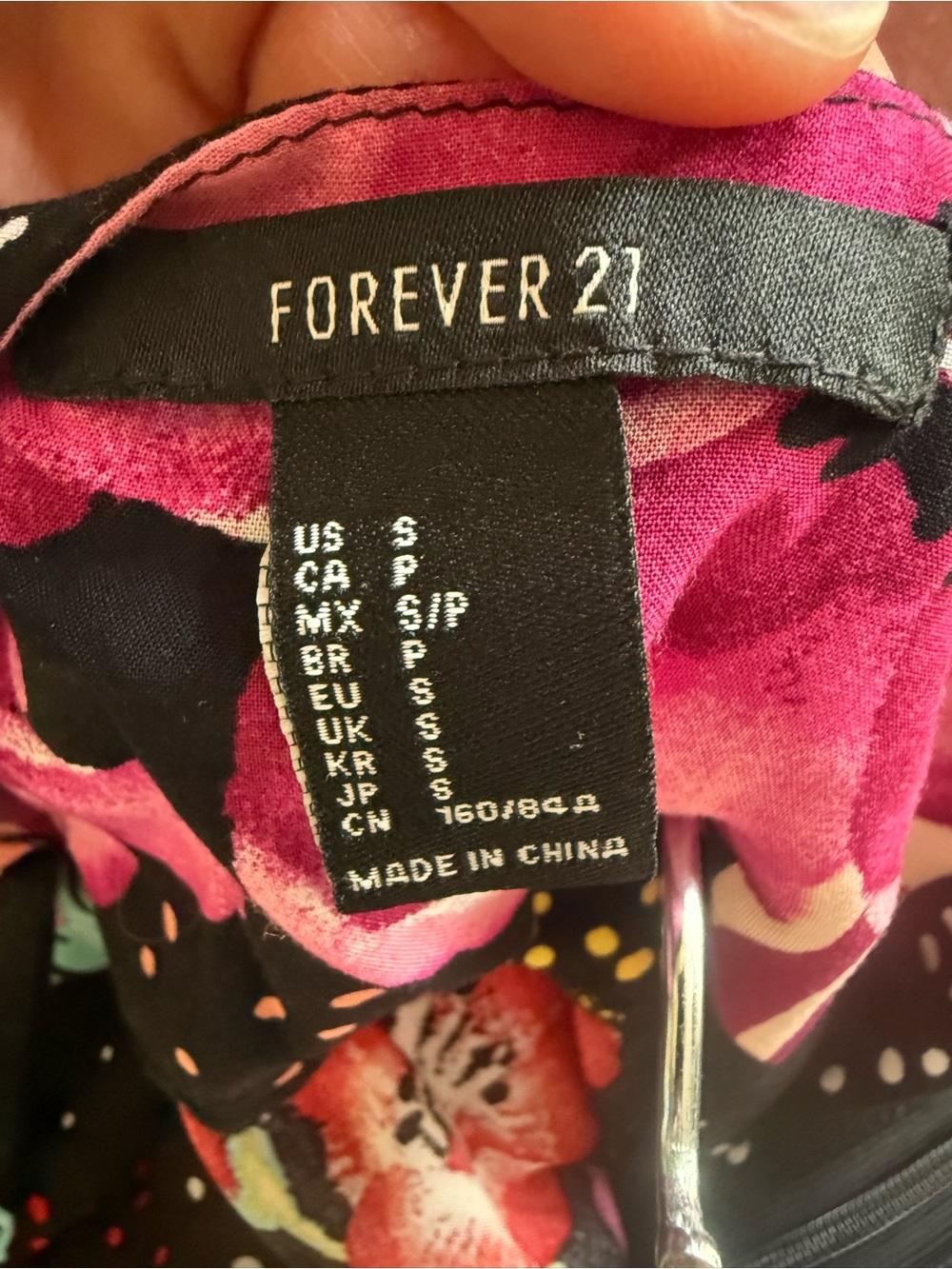 Forever 21 Black Maxi Dress with Pink & Coral Floral Print - Picture 6 of 7